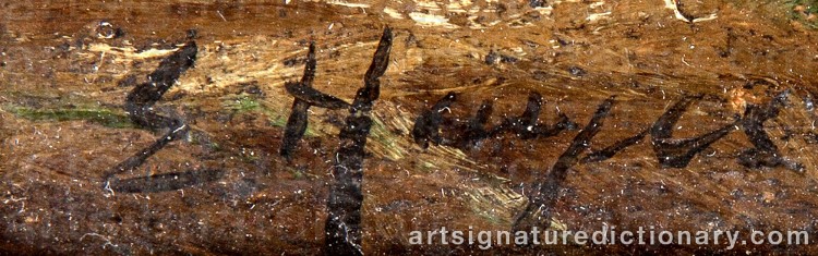 Signature by Edwin HAYES