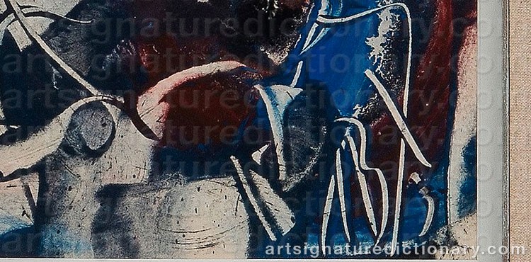 Authentic signature by Evgeny MIKHNOV-VOITENKO on  artwork