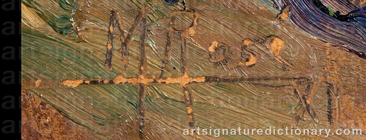 Authentic signature by Manuel ROSE on Painting/Watercolour artwork