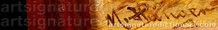 Authentic signature by Max The Elder HÄNGER on  artwork