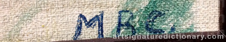 Signature by Märtha BOLIN-CLASON