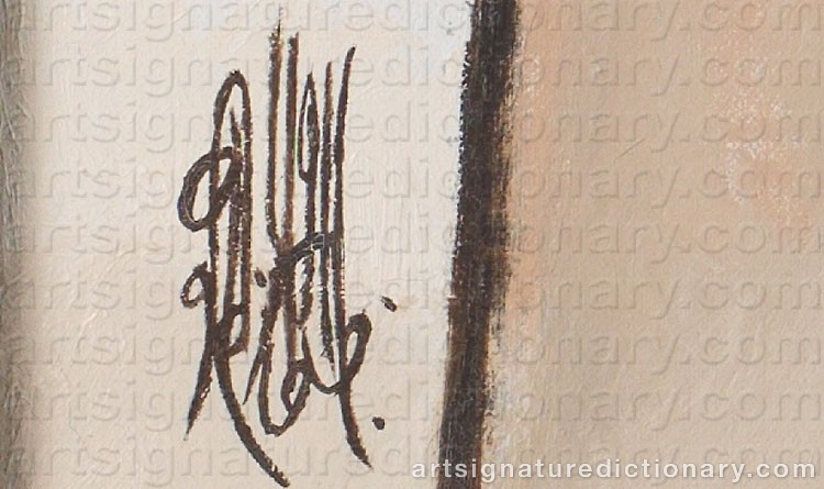 Authentic signature by B. PRABHA on Painting/Watercolour artwork