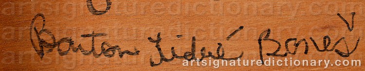 Signature by Barton Lidice BENES