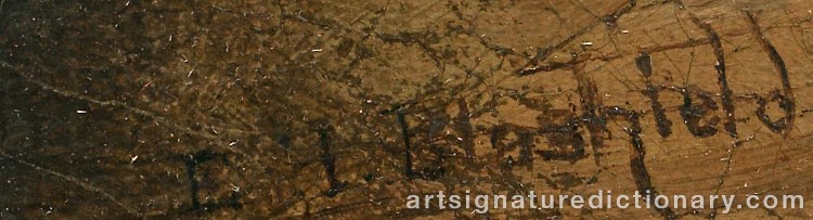 Authentic signature by Edwin Howland BLASHFIELD on  artwork