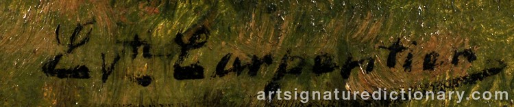 Authentic signature by Evariste CARPENTIER on Painting/Watercolour artwork