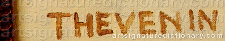 Authentic signature by Pierre THÉVENIN on artwork