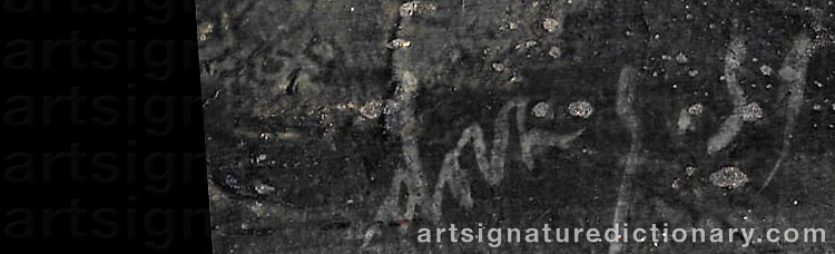Authentic signature by Gianni ‘Dova G.’ DOVA on artwork