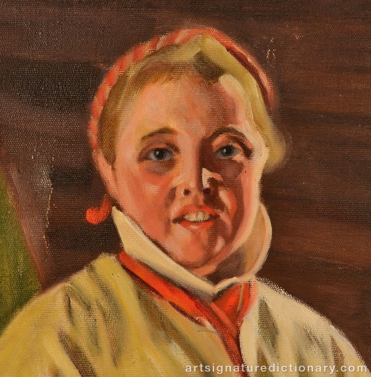 Close-up details showing Anders ZORN signature forgery characteristics