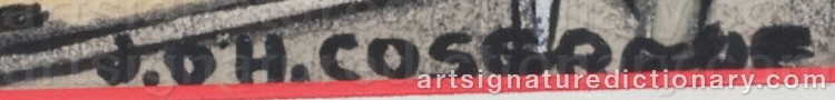 Authentic signature by John O'hara The Younger COSGRAVE on  artwork