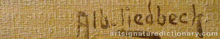 Signature by Albert LIEDBECK