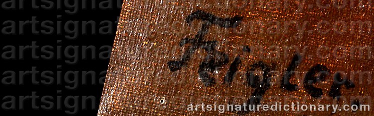 Authentic signature by Fritz FEIGLER on  artwork