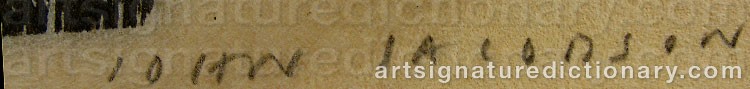Authentic signature by John JACOBSON on artwork