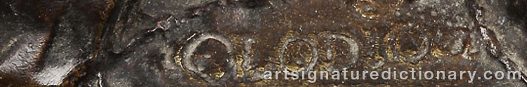 Authentic signature by Claude Michel CLODION on artwork