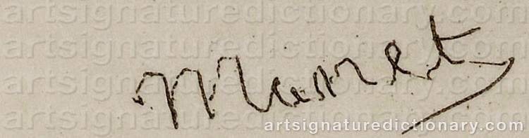 Signature by Edouard MANET