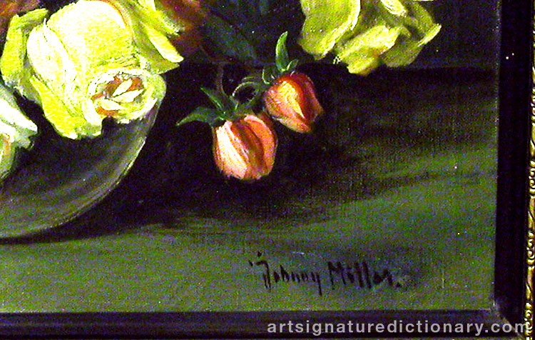 Close-up details showing Johnny MILLAR signature forgery characteristics