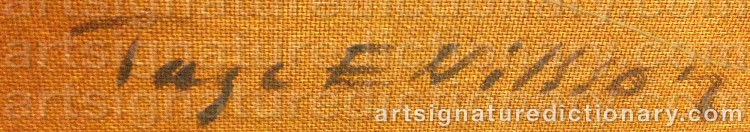 Signature by Tage E. NILSSON