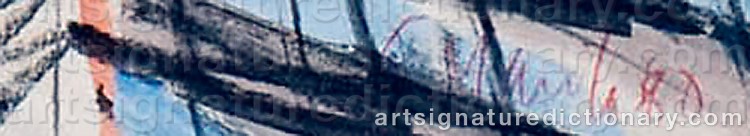 Authentic signature by Sakari MARILA on artwork