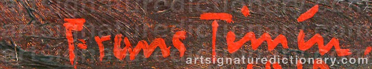 Signature by Frans TIMÉN