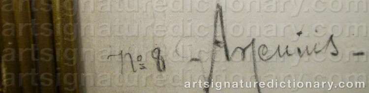Signature by Georg ARSENIUS