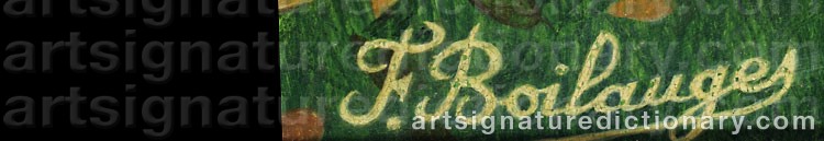 Authentic signature by Fernand BOILAUGES on  artwork