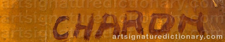 Authentic signature by Guy CHARON on Painting/Watercolour artwork