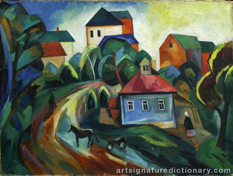 Close-up details showing Robert Rafaelovich FALK signature forgery characteristics