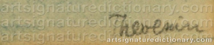 Authentic signature by Pierre THÉVENIN on artwork