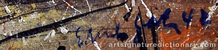 Authentic signature by Ernst GEITLINGER on  artwork