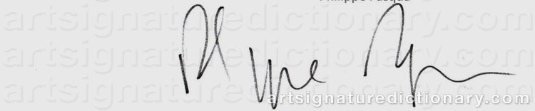 Authentic signature by Philippe PASQUA on artwork