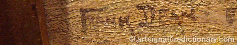 Authentic signature by Frank DEAN on artwork