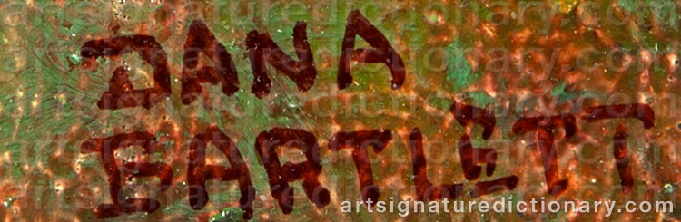 Authentic signature by Dana BARTLETT on Painting/Watercolour artwork