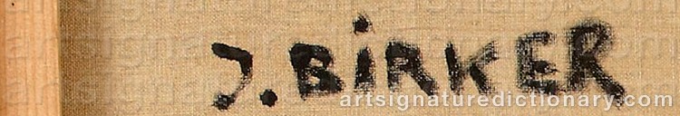 Authentic signature by Joop BIRKER on Painting/Watercolour artwork