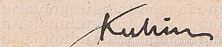 Signature by Alfred KUBIN
