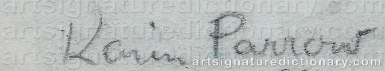 Signature by Karin PARROW