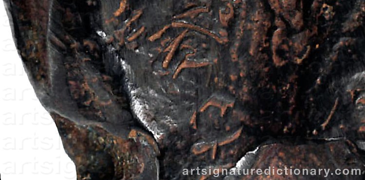 Authentic signature by Gerard KOCH on  artwork