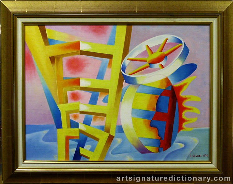 Close-up details showing Erik OLSON signature forgery characteristics