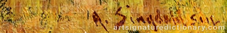 Authentic signature by Andreas SINGDAHLSEN on  artwork