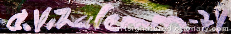 Authentic signature by Arno VIHALEMM on artwork