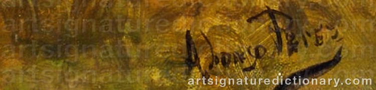 Authentic signature by Mariano PÉREZ on Painting/Watercolour artwork