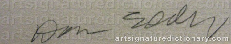 Authentic signature by Don EDDY on artwork