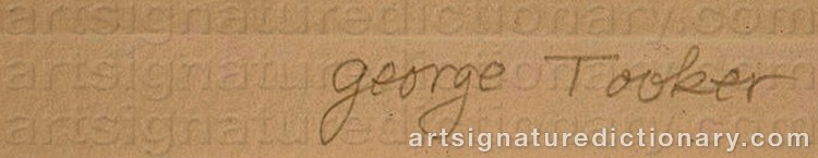 Authentic signature by George Clair The Younger TOOKER on  artwork