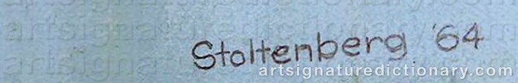 Authentic signature by Donald STOLTENBERG on  artwork