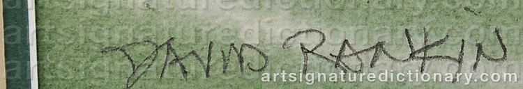 Authentic signature by David RANKIN on  artwork