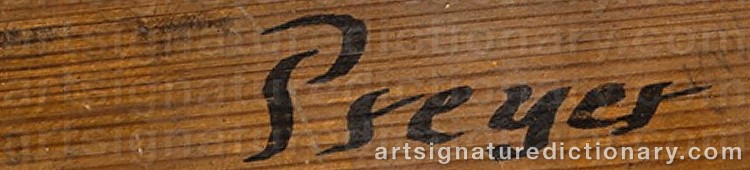 Authentic signature by Johann Wilhelm PREYER on Painting/Watercolour artwork