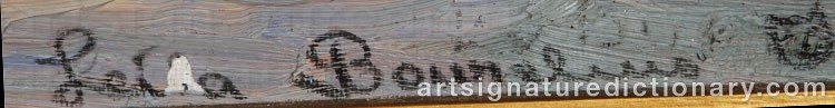 Authentic signature by Leila BOURELIUS on  artwork