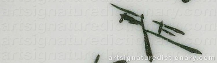 Authentic signature by Algot ERIKSSON on  artwork