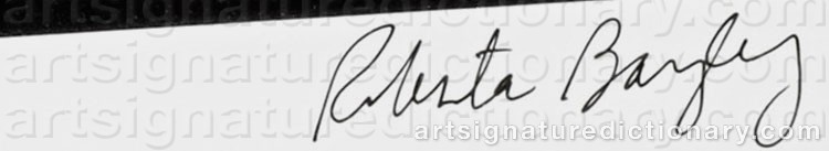 Authentic signature by Roberta BAYLEY on artwork