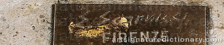 Authentic signature by Emanuele SCARNICCI on  artwork