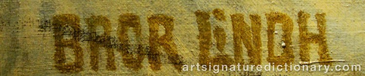 Signature by Bror LINDH