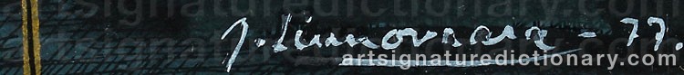 Authentic signature by Juhani LINNOVAARA on artwork